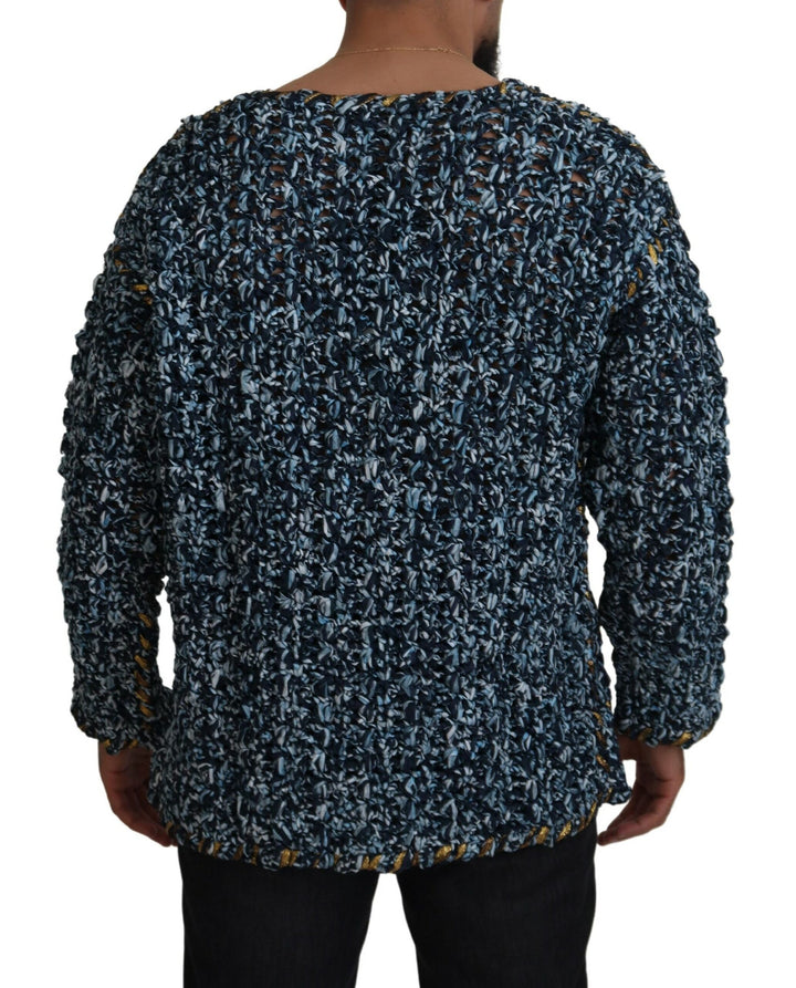 Dolce & Gabbana Blue Button Cardigan Fatto A Mano Sweater by Dolce & Gabbana outlet now on sale