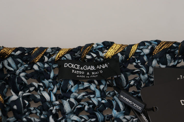 Dolce & Gabbana Blue Button Cardigan Fatto A Mano Sweater by Dolce & Gabbana outlet now on sale