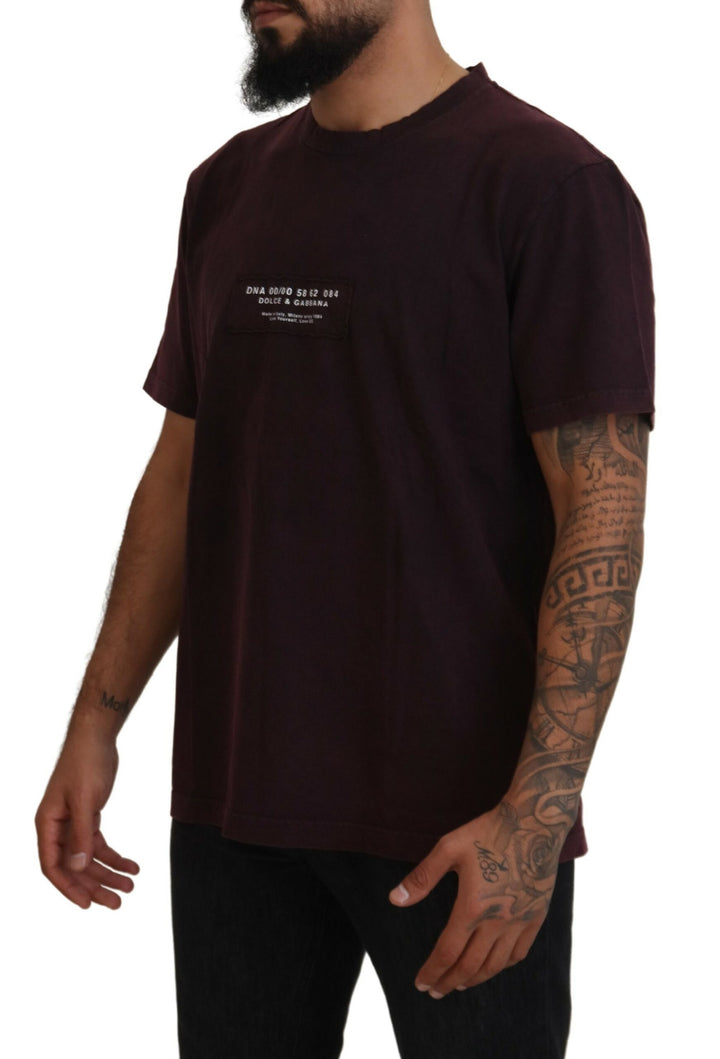 Dolce &amp; Gabbana Bordeaux Crewneck Short Sleeve T-shirt by Dolce &amp; Gabbana outlet now on sale