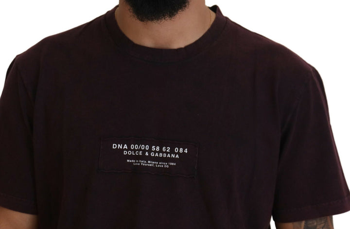 Dolce &amp; Gabbana Bordeaux Crewneck Short Sleeve T-shirt by Dolce &amp; Gabbana outlet now on sale