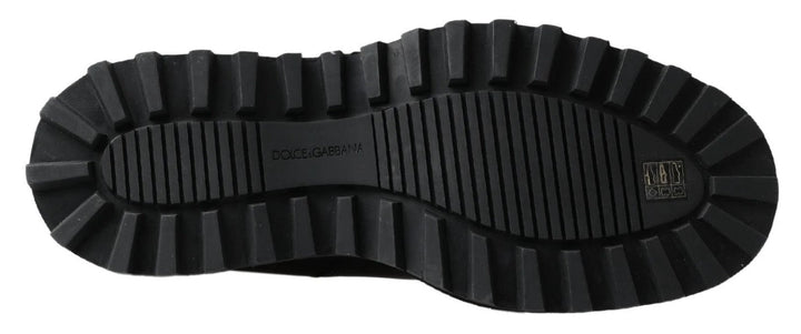 Dolce &amp; Gabbana Sample Sale Dolce &amp; Gabbana Black Leather Slip on Stretch Boots - | Designer outlet