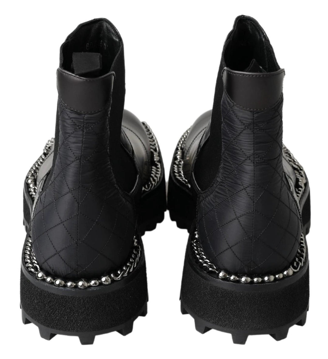 Dolce &amp; Gabbana Sample Sale Dolce &amp; Gabbana Black Leather Slip on Stretch Boots - | Designer outlet