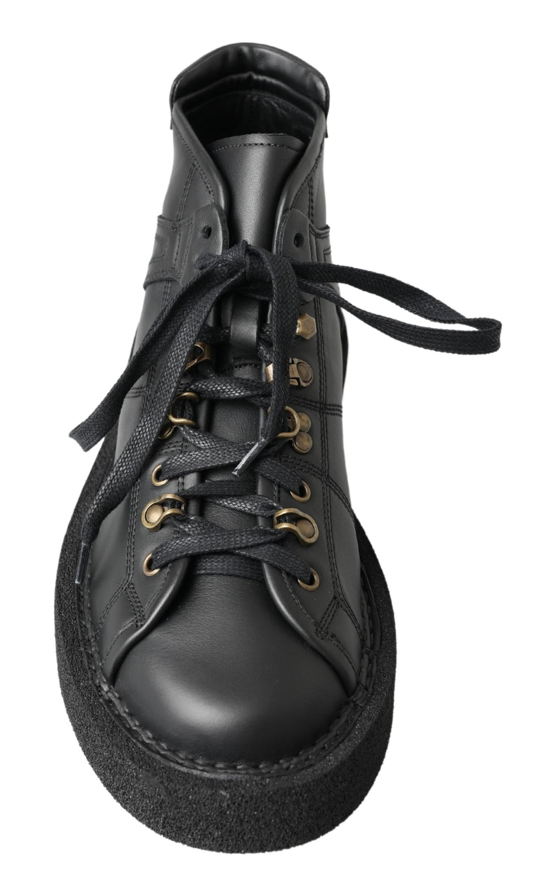 Dolce &amp; Gabbana Sample Sale Dolce &amp; Gabbana Black Leather Slip on Stretch Boots - | Designer outlet