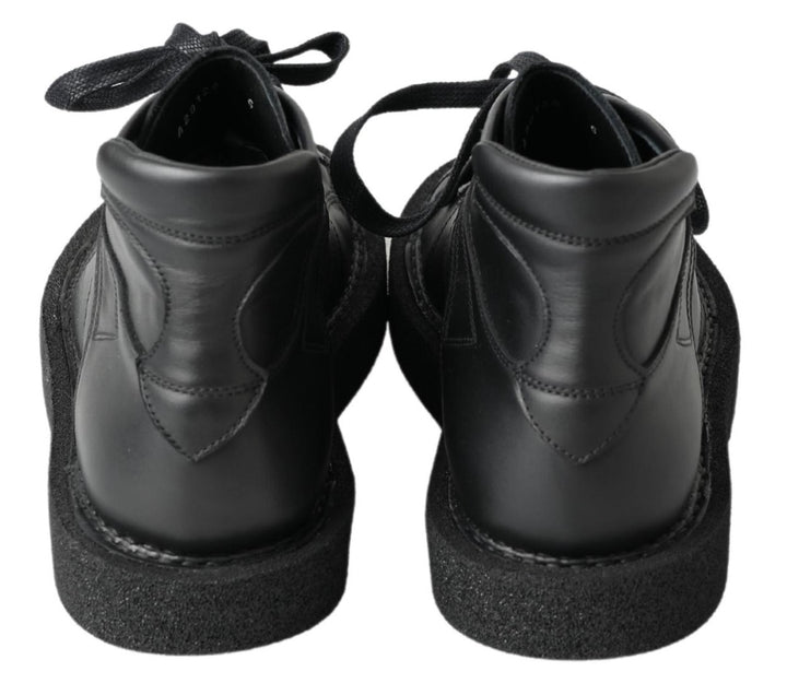 Dolce &amp; Gabbana Sample Sale Dolce &amp; Gabbana Black Leather Slip on Stretch Boots - | Designer outlet