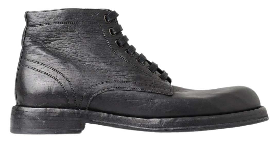 Dolce &amp; Gabbana Sample Sale Dolce &amp; Gabbana Black Horse Leather Perugino Boots - | Designer outlet