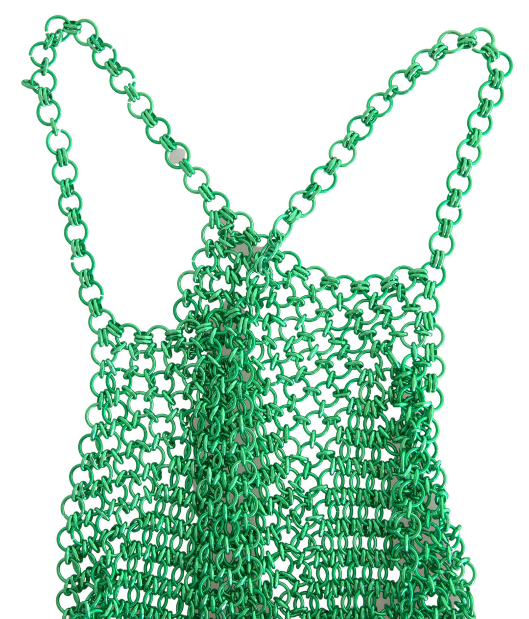 Dolce &amp; Gabbana Sample Sale Dolce &amp; Gabbana Green Aluminum Sleeveless Halter Cropped Tank Top - | Designer outlet