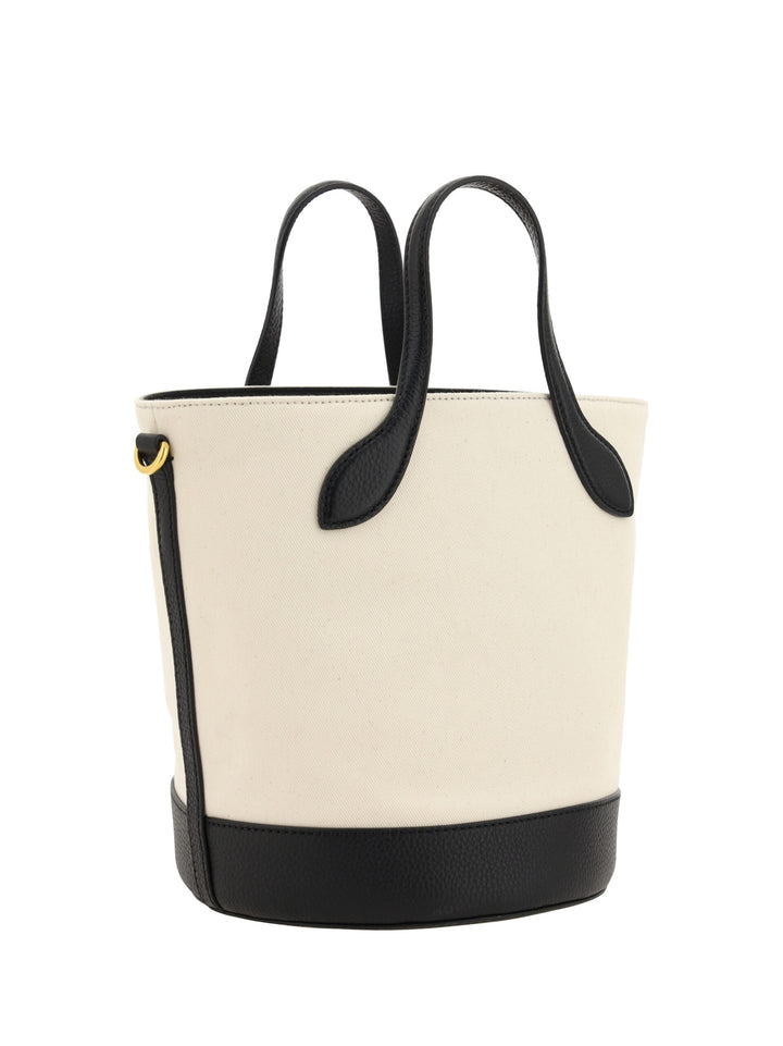 Bally - Bally Elegant Monogram Bucket Bag in Black & White - 7617659963681 - Ask Me Wear