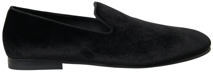 Dolce &amp; Gabbana Sample Sale | Dolce &amp; Gabbana Black Velvet Loafers Formal Shoes - | Designer outlet