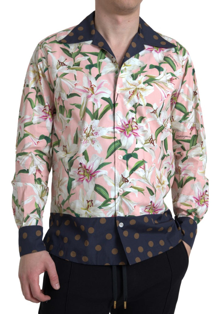 Dolce & Gabbana Elegant Slim Fit Pink Casual Shirt