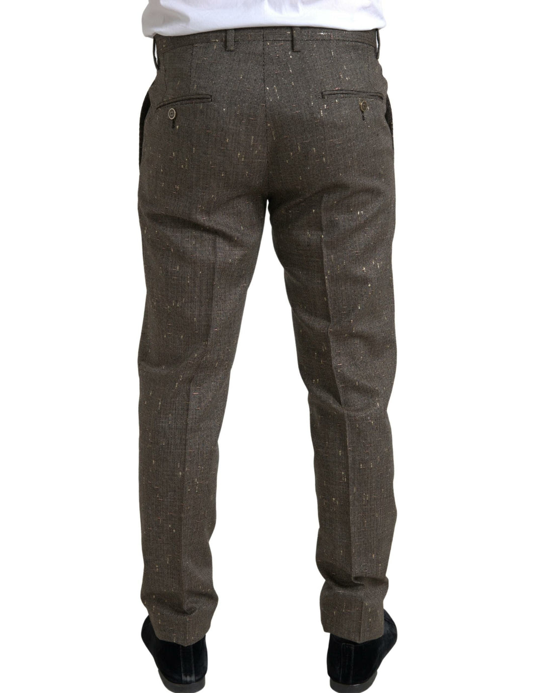 Dolce &amp; Gabbana Brown Wool Dress Skinny Men Trouser Pants by Dolce &amp; Gabbana outlet now on sale