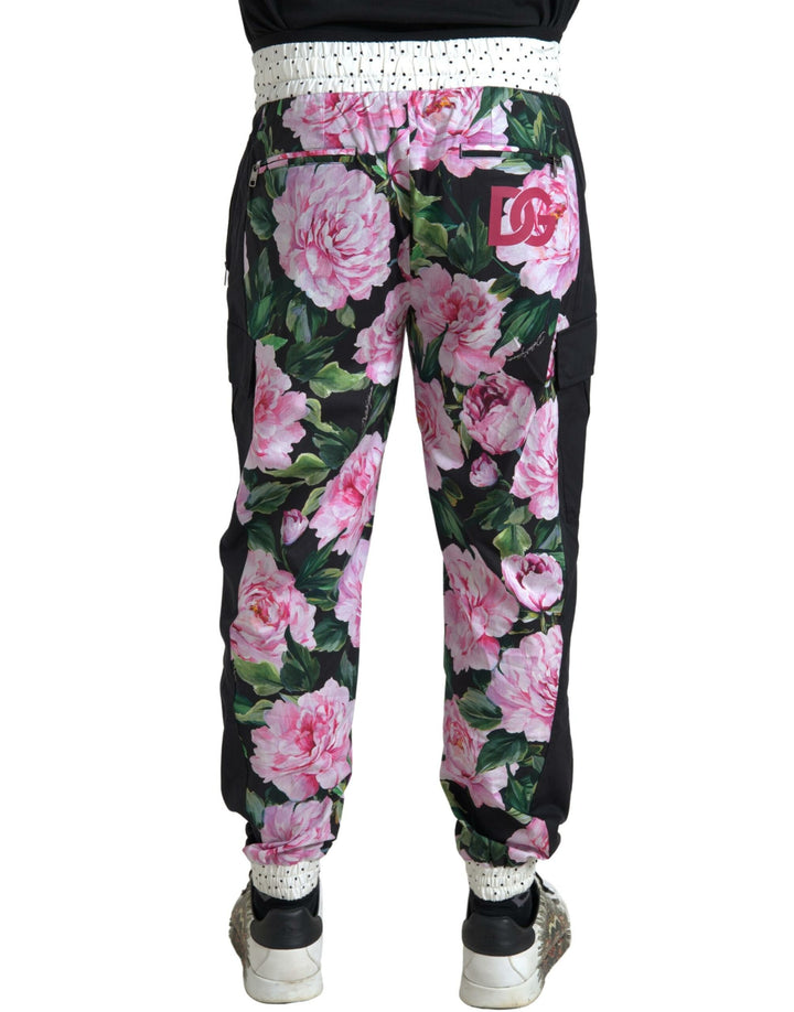 Dolce &amp; Gabbana Sample Sale Dolce &amp; Gabbana Multicolor Peony Joggers Cotton Men Pants - | Designer outlet
