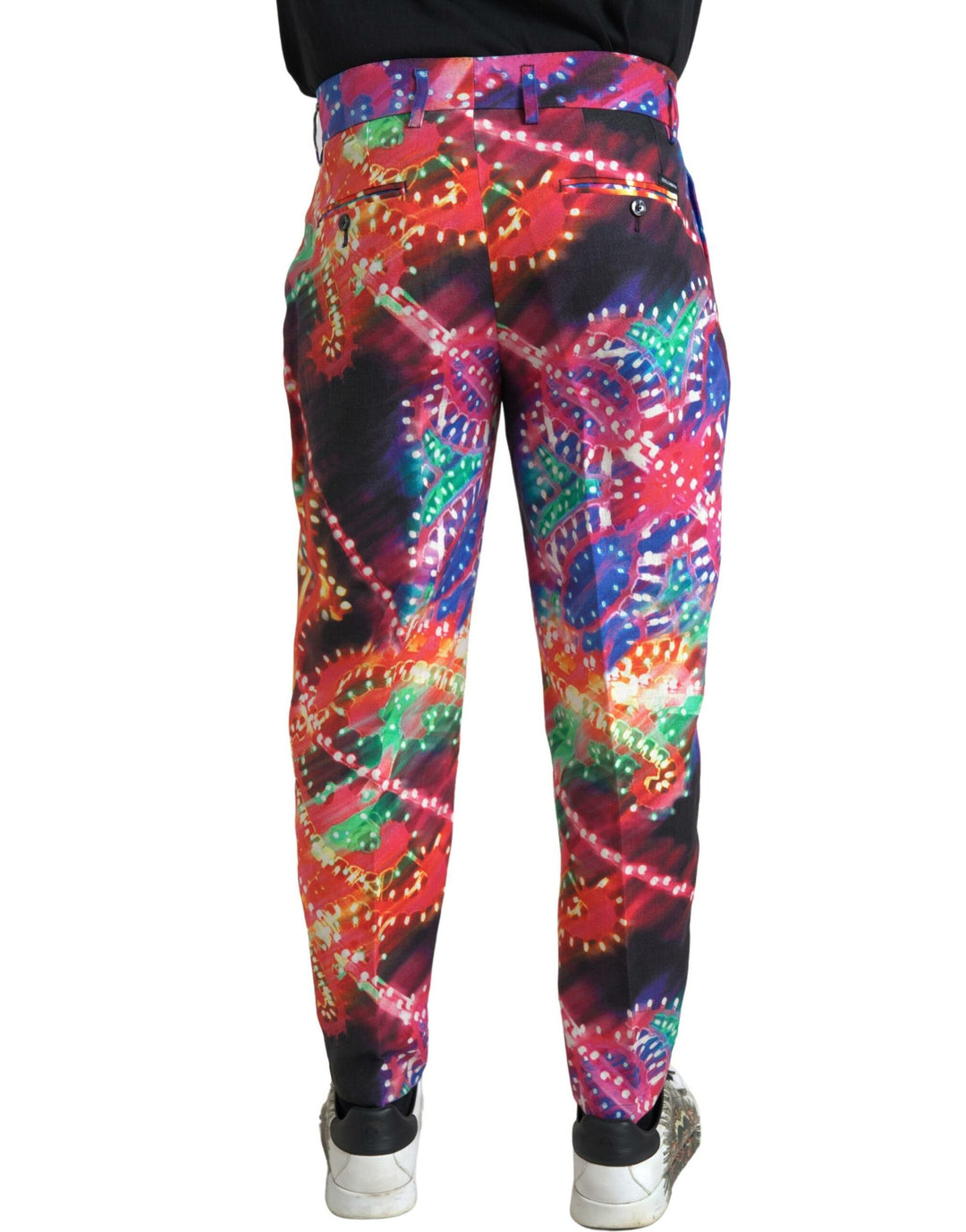Dolce &amp; Gabbana Sample Sale Dolce &amp; Gabbana Multicolor Printed Linen Men Trouser Pants - | Designer outlet