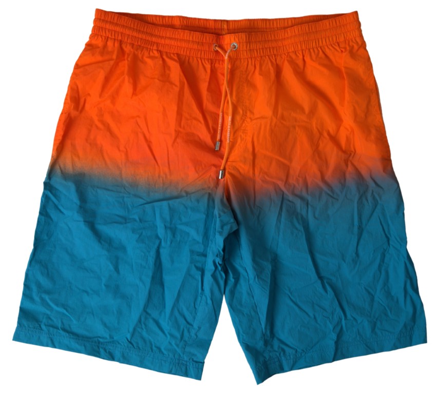 Dolce &amp; Gabbana Sample Sale Dolce &amp; Gabbana Orange Blue Gradient Beachwear Swimwear Shorts - | Designer outlet