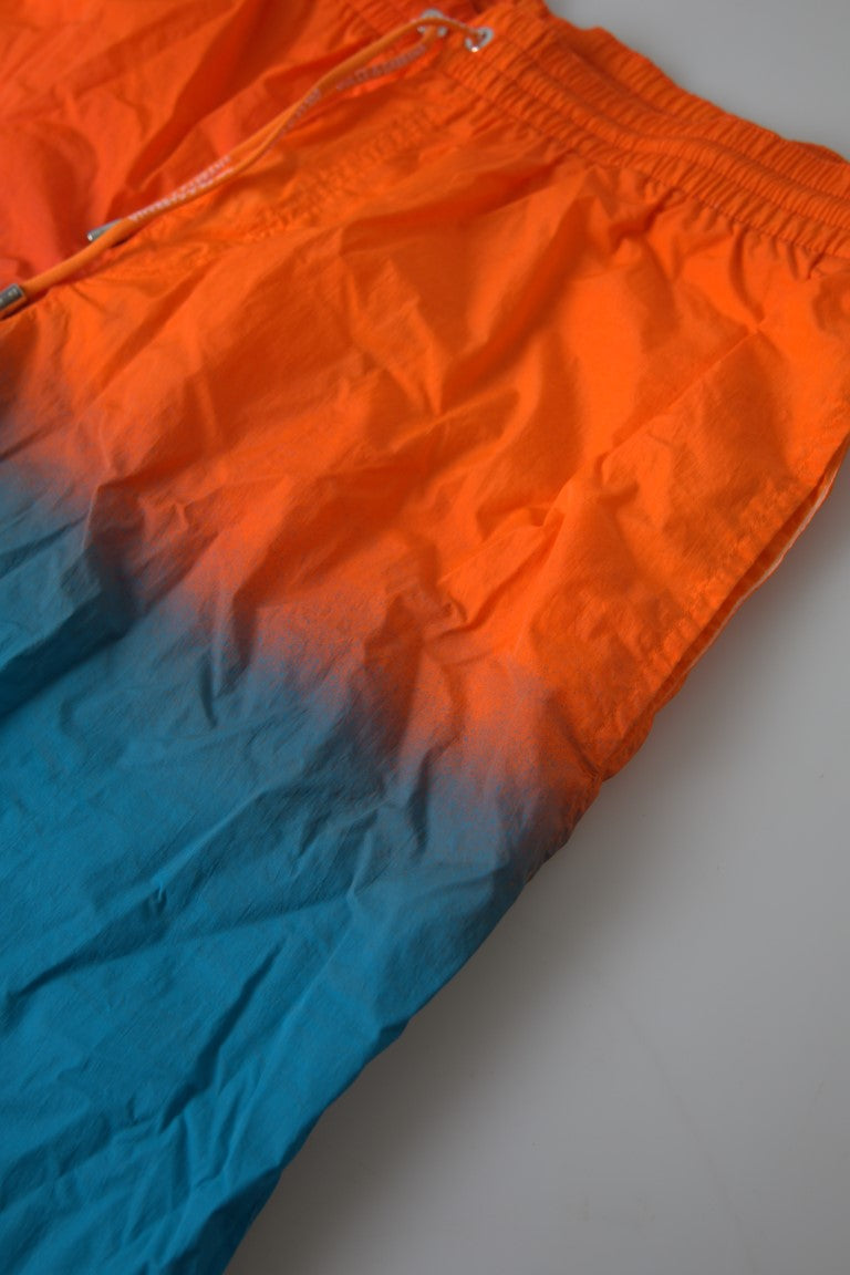 Dolce &amp; Gabbana Sample Sale Dolce &amp; Gabbana Orange Blue Gradient Beachwear Swimwear Shorts - | Designer outlet
