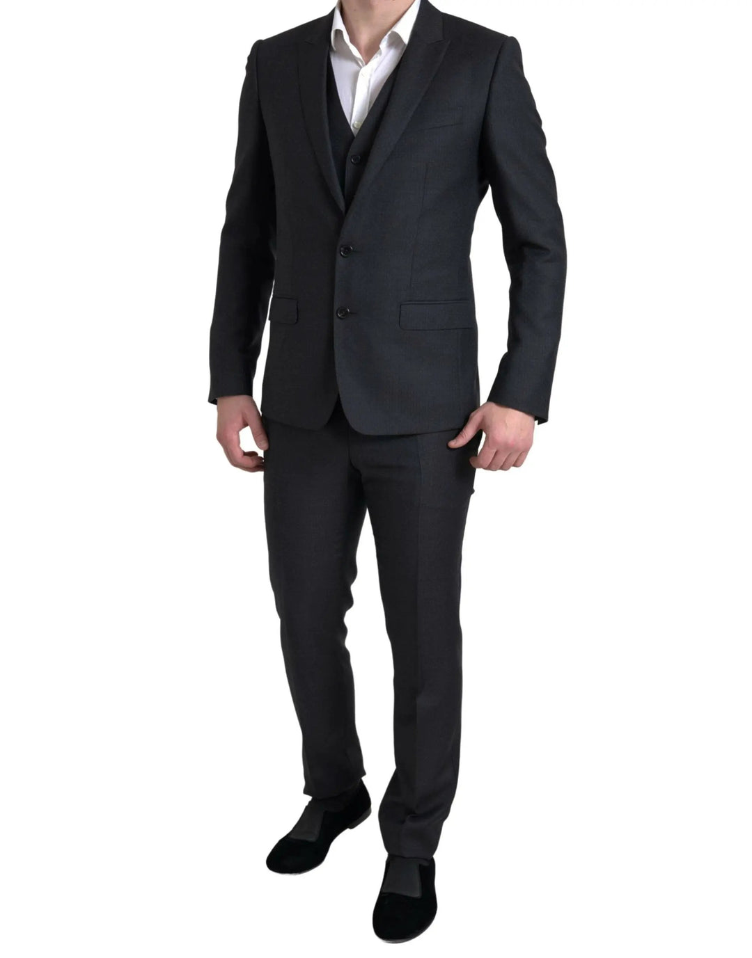 Dolce &amp; Gabbana Black 3 Piece Single Breasted MARTINI Suit