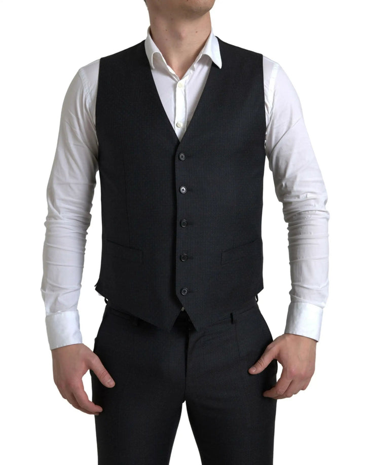 Dolce &amp; Gabbana Black 3 Piece Single Breasted MARTINI Suit