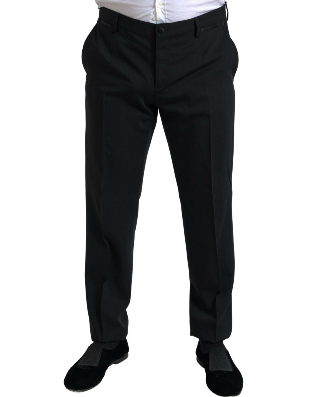 Dolce & Gabbana Elegant Black Slim Fit Two-Piece Suit