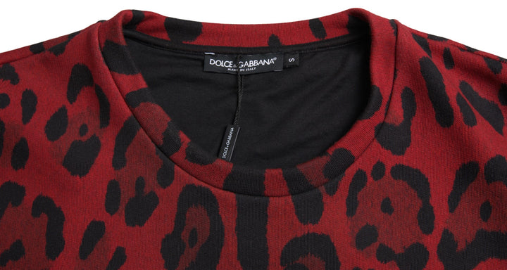 Dolce &amp; Gabbana Sample Sale Dolce &amp; Gabbana Red Leopard Cotton Sleeveless Tank T-shirt - | Designer outlet