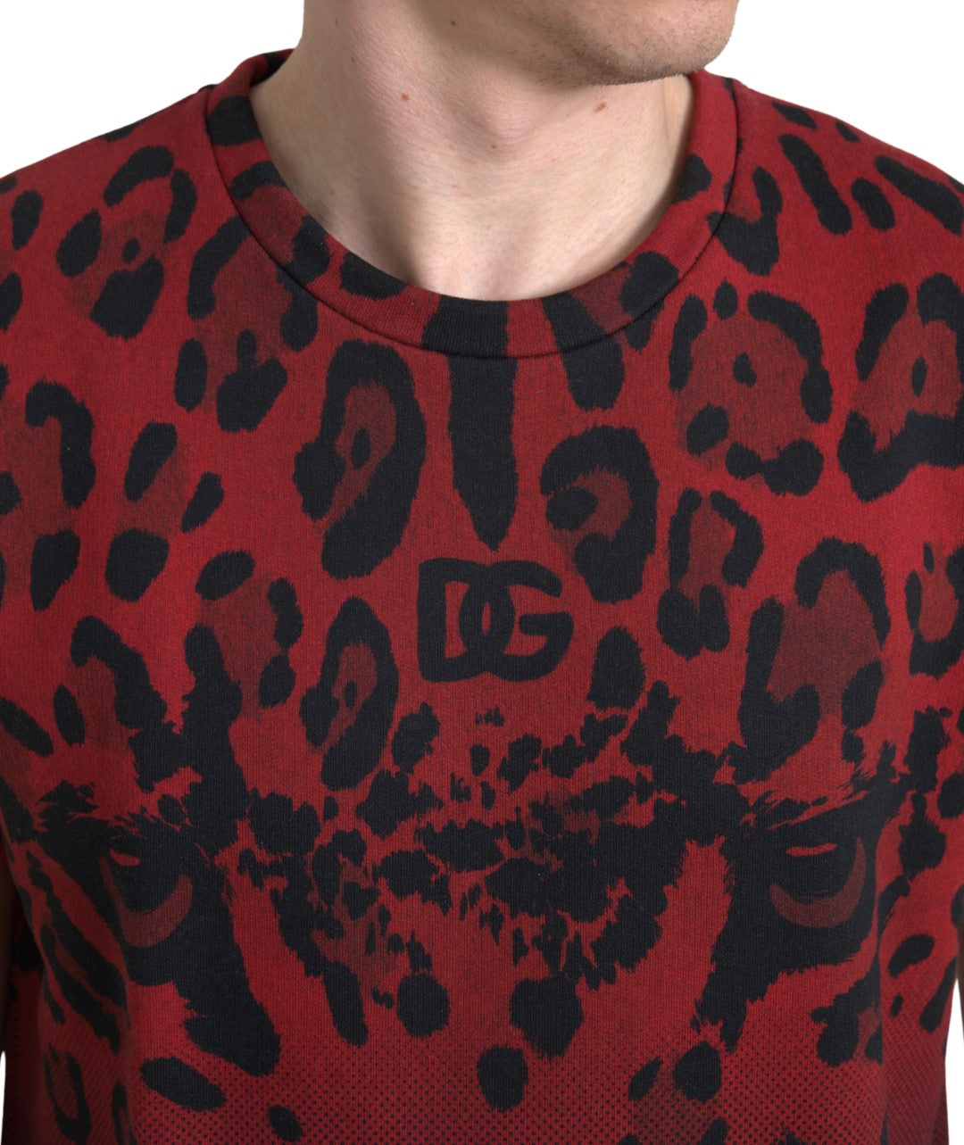 Dolce &amp; Gabbana Sample Sale Dolce &amp; Gabbana Red Leopard Cotton Sleeveless Tank T-shirt - | Designer outlet
