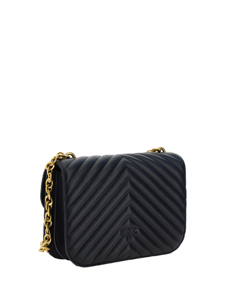 PINKO - PINKO Elegant Black Quilted Leather Shoulder Bag - 8057769086280 - Ask Me Wear