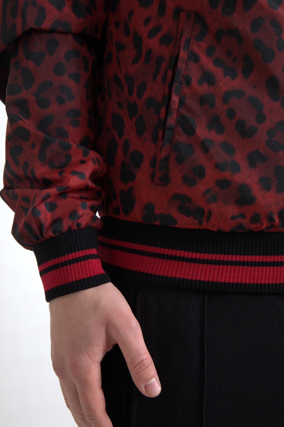 Dolce & Gabbana - Dolce & Gabbana Red Leopard Print Bomber Jacket - JKT3713 - 50 - Ask Me Wear