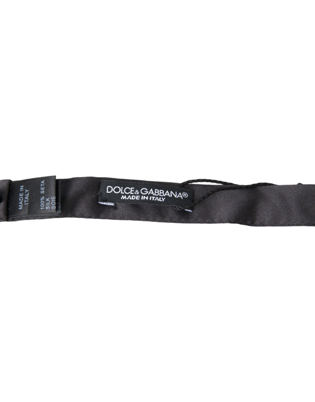 Dolce & Gabbana Elegant Anthracite Silk Bow Tie