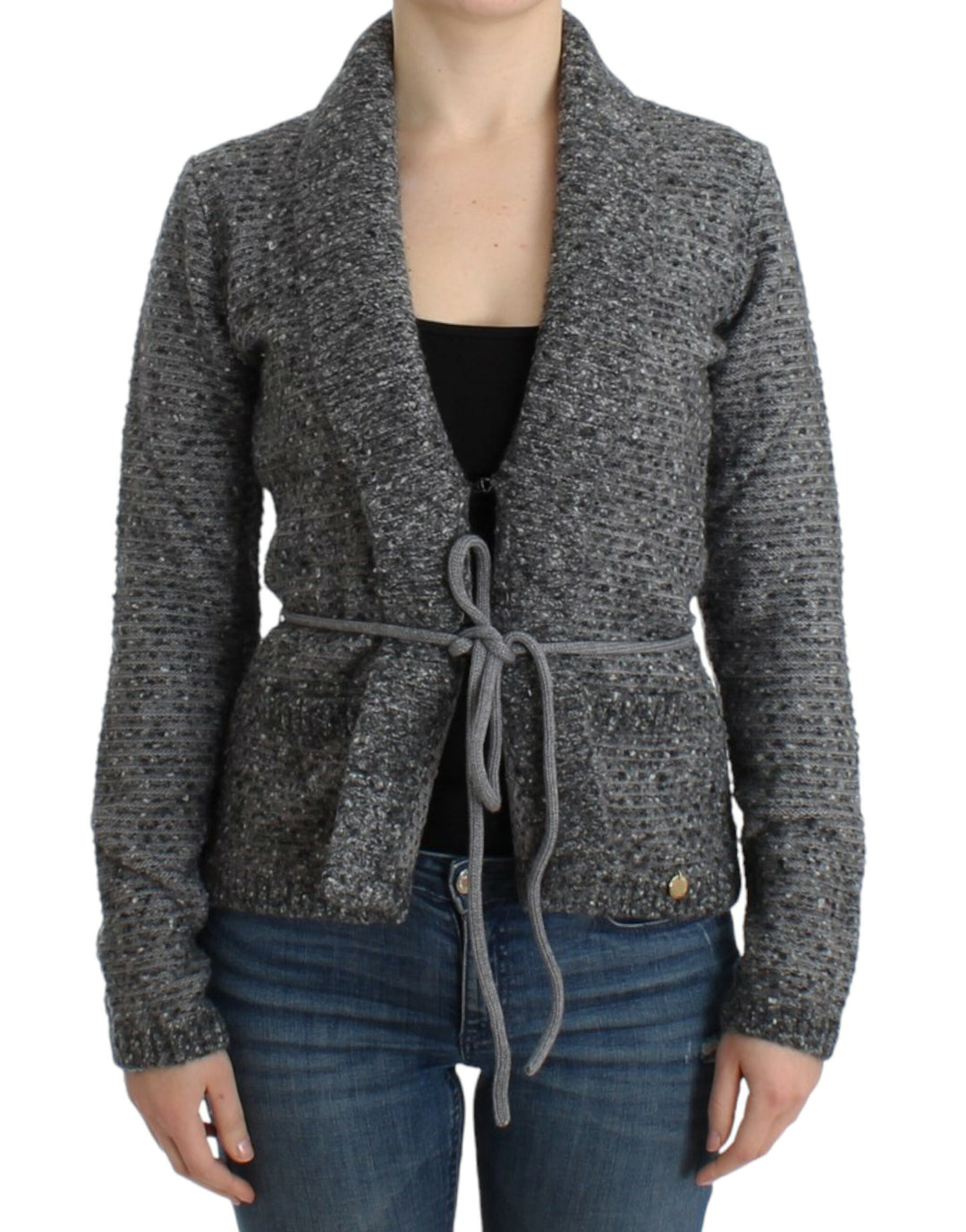 Cavalli Sample Sale Cavalli Gray wool knitted cardigan - | Designer outlet
