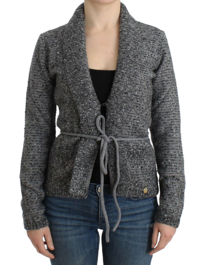 Cavalli Sample Sale Cavalli Gray wool knitted cardigan - | Designer outlet