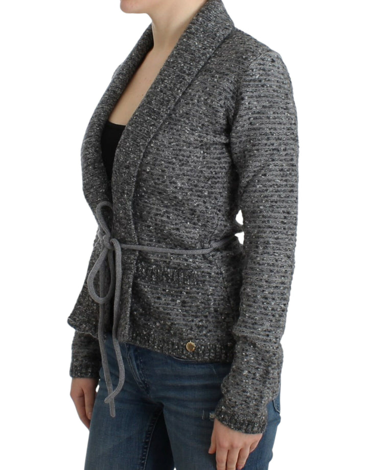 Cavalli Sample Sale Cavalli Gray wool knitted cardigan - | Designer outlet
