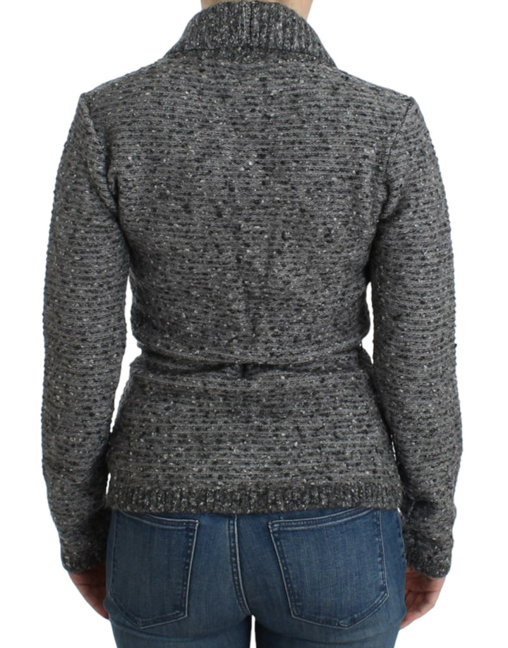 Cavalli Sample Sale Cavalli Gray wool knitted cardigan - | Designer outlet