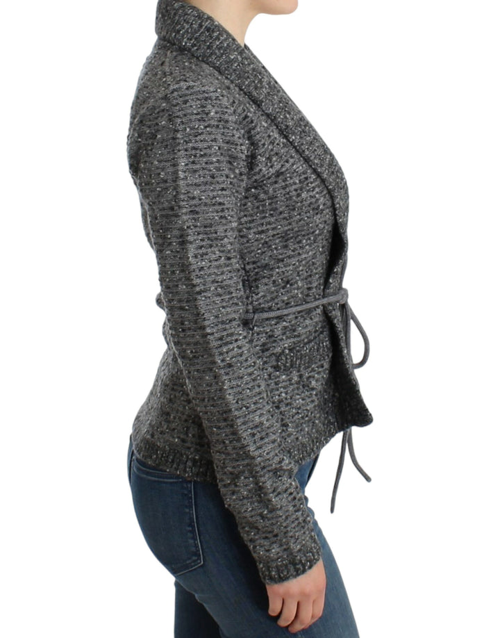 Cavalli Sample Sale Cavalli Gray wool knitted cardigan - | Designer outlet