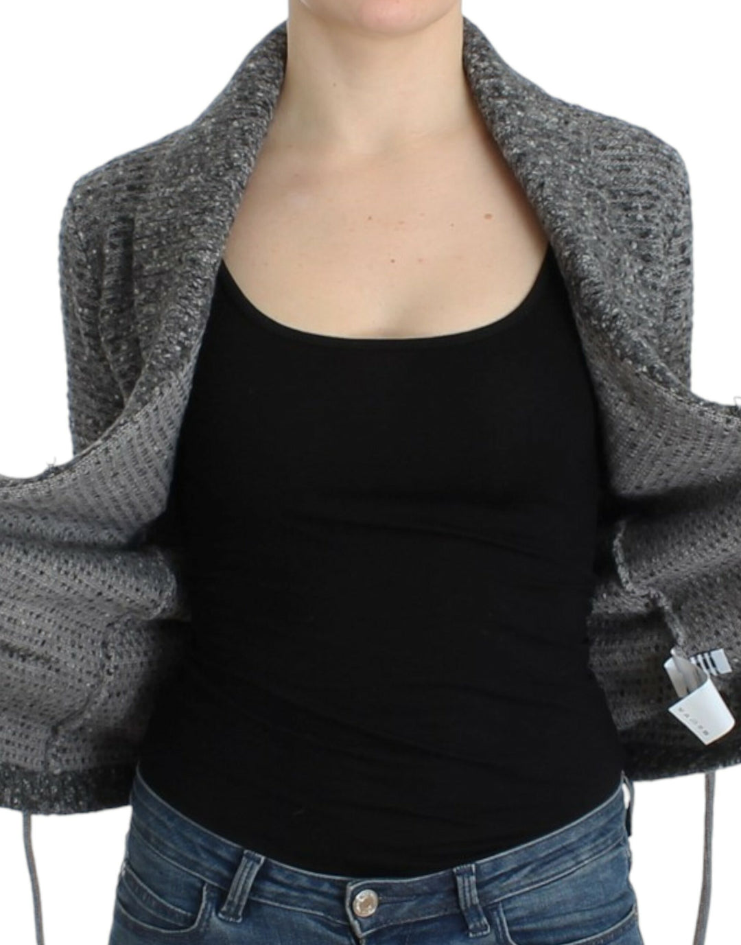 Cavalli Sample Sale Cavalli Gray wool knitted cardigan - | Designer outlet