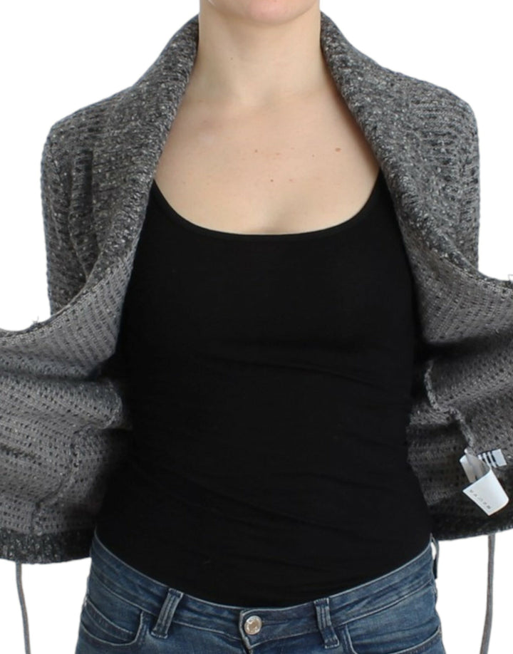 Cavalli Sample Sale Cavalli Gray wool knitted cardigan - | Designer outlet