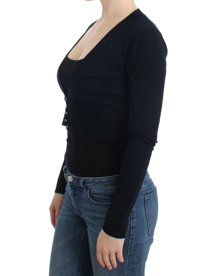 Cavalli Sample Sale Cavalli Black cropped wool cardigan - | Designer outlet