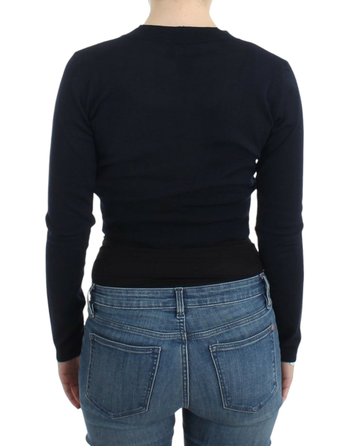 Cavalli Sample Sale Cavalli Black cropped wool cardigan - | Designer outlet
