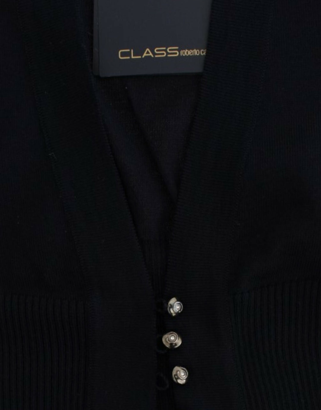 Cavalli Sample Sale Cavalli Black cropped wool cardigan - | Designer outlet