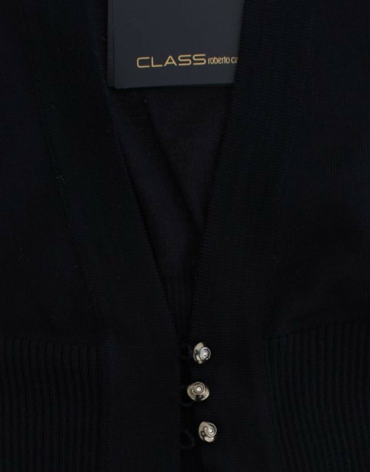 Cavalli Sample Sale Cavalli Black cropped wool cardigan - | Designer outlet