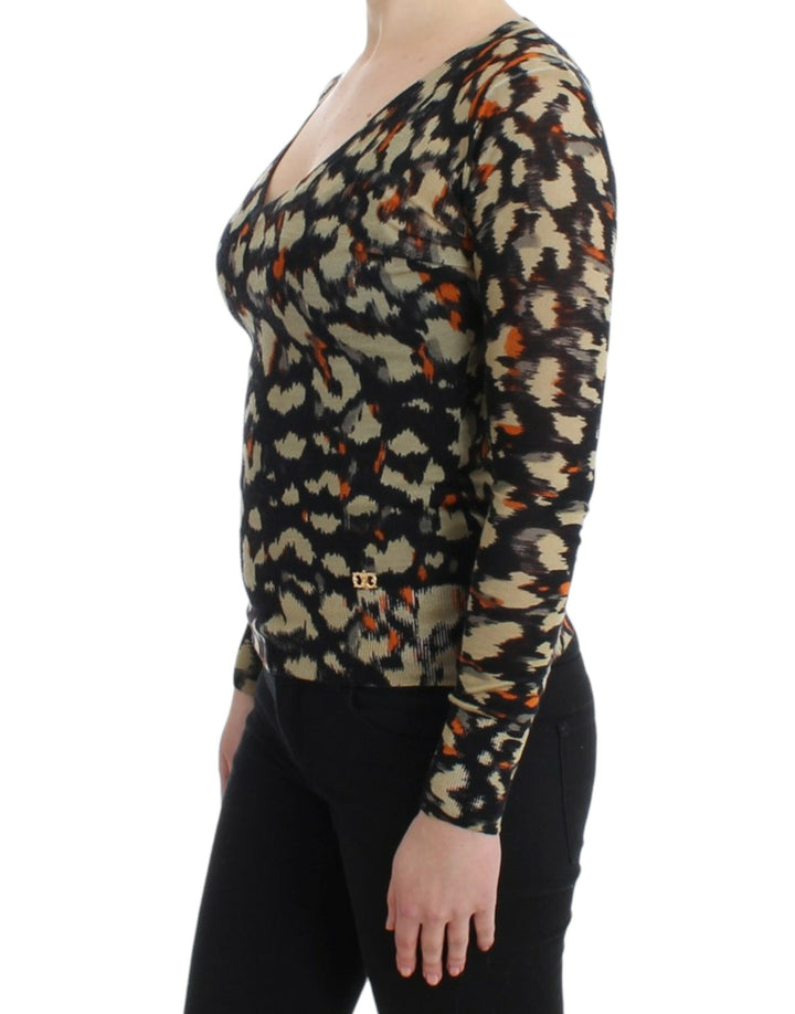 Cavalli Sample Sale Cavalli Multicolor v-neck wool jumper - | Designer outlet