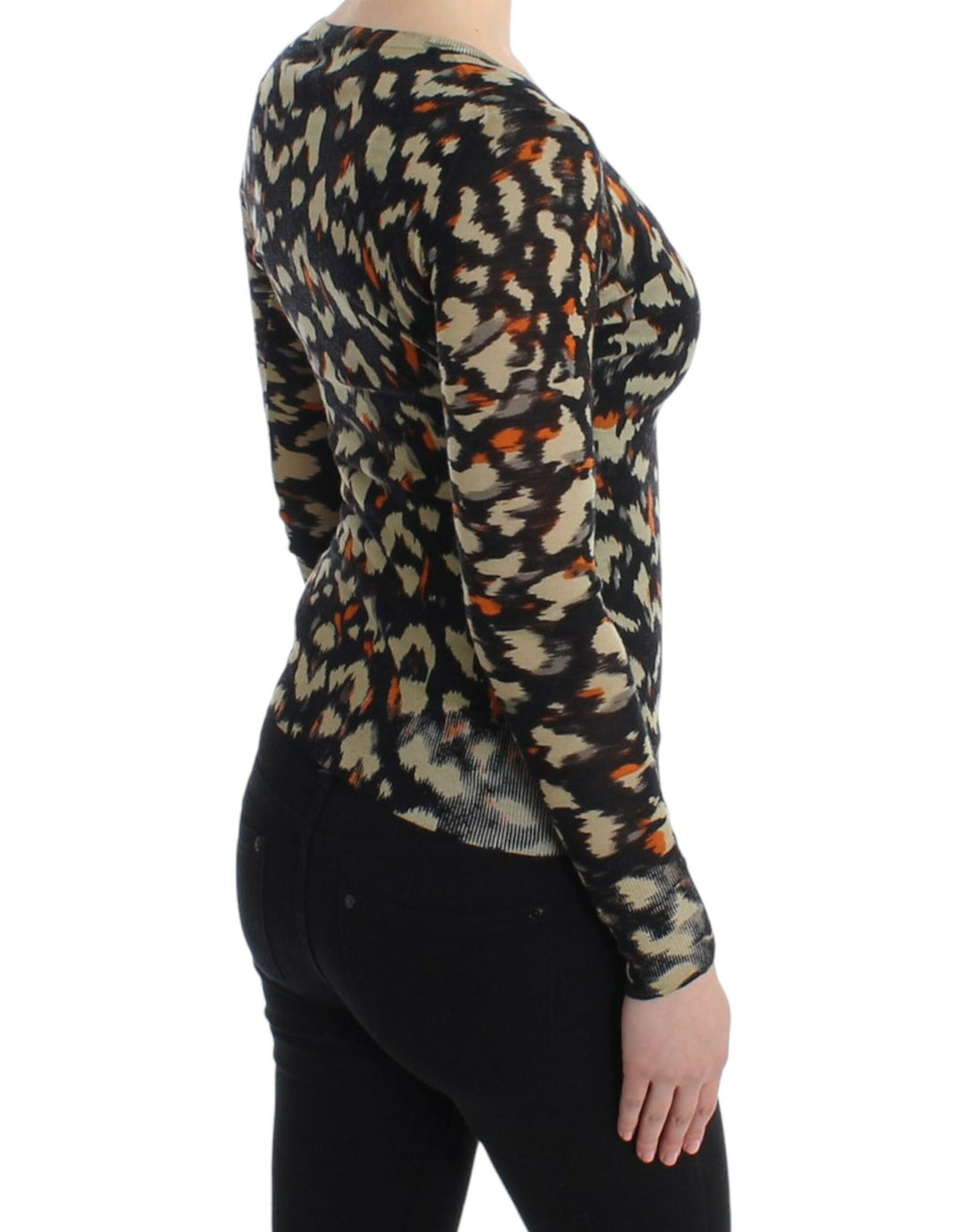 Cavalli Sample Sale Cavalli Multicolor v-neck wool jumper - | Designer outlet