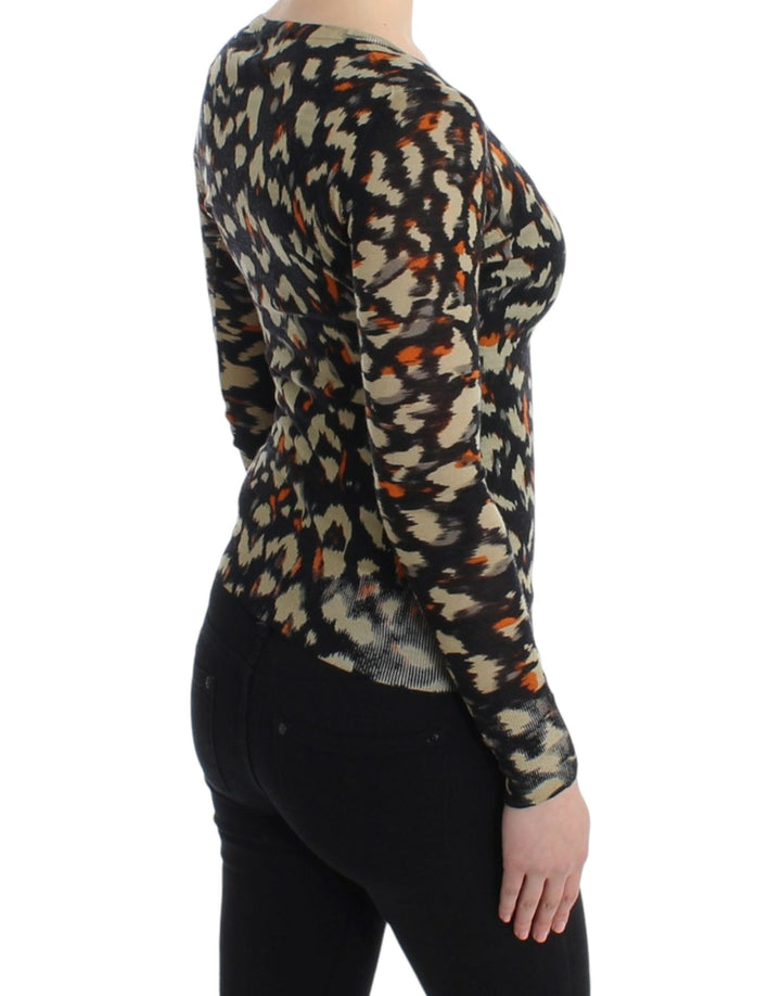 Cavalli Sample Sale Cavalli Multicolor v-neck wool jumper - | Designer outlet