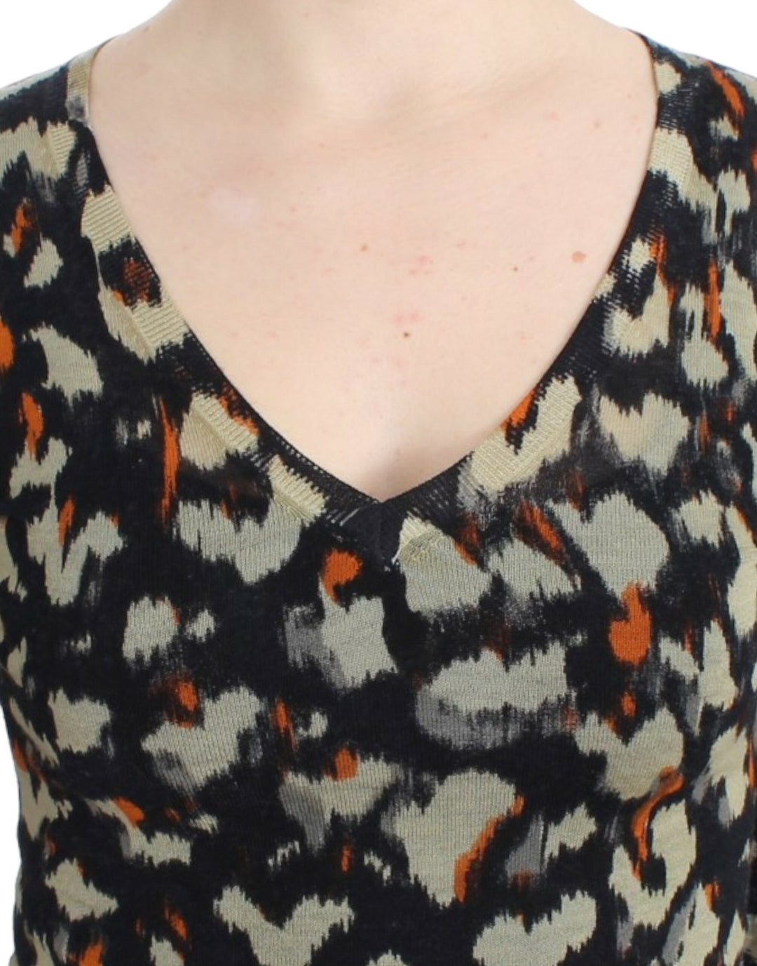 Cavalli Sample Sale Cavalli Multicolor v-neck wool jumper - | Designer outlet