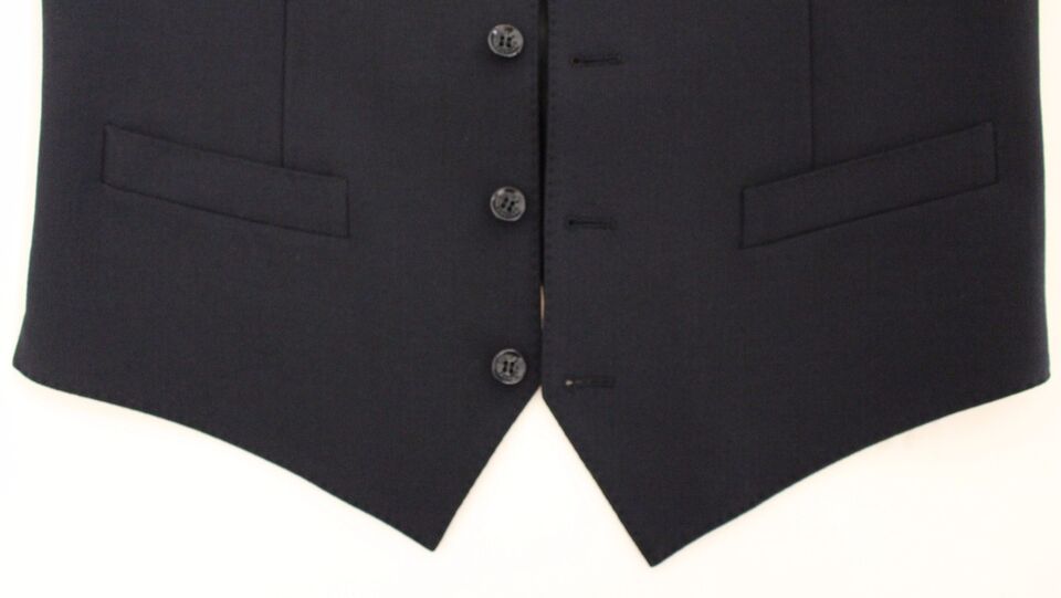 Dolce &amp; Gabbana Sample Sale Dolce &amp; Gabbana Blue Wool Formal Dress Vest Gilet - | Designer outlet