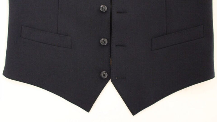 Dolce &amp; Gabbana Sample Sale Dolce &amp; Gabbana Blue Wool Formal Dress Vest Gilet - | Designer outlet