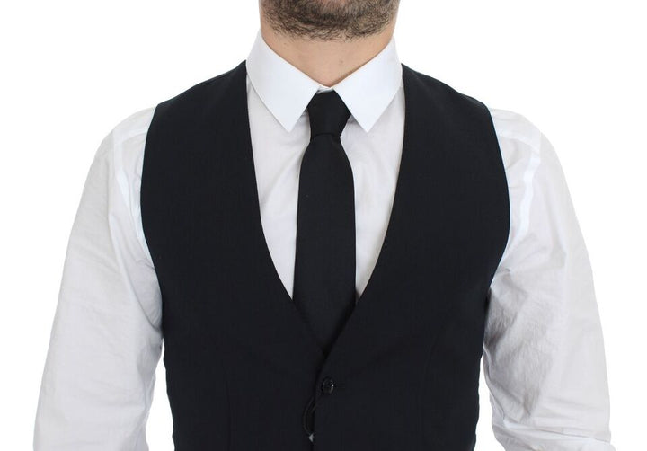 Dolce &amp; Gabbana Sample Sale Dolce &amp; Gabbana Blue Wool Formal Dress Vest Gilet - | Designer outlet