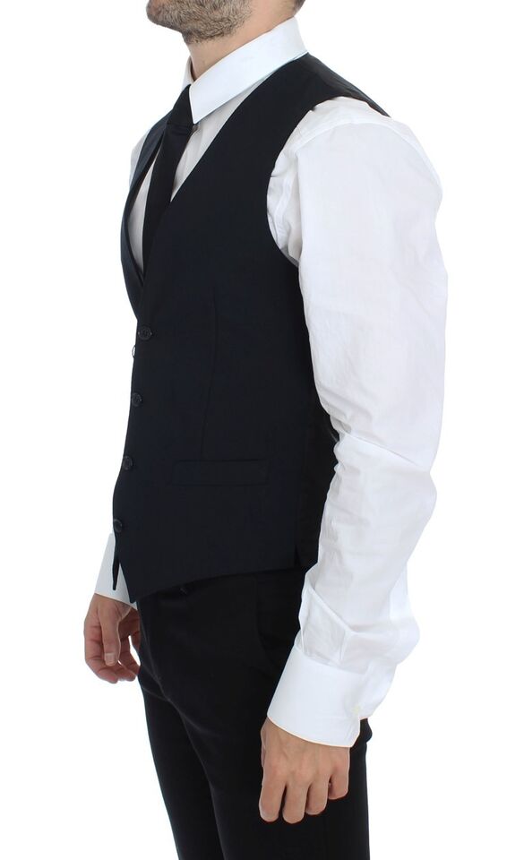 Dolce &amp; Gabbana Sample Sale Dolce &amp; Gabbana Blue Wool Formal Dress Vest Gilet - | Designer outlet