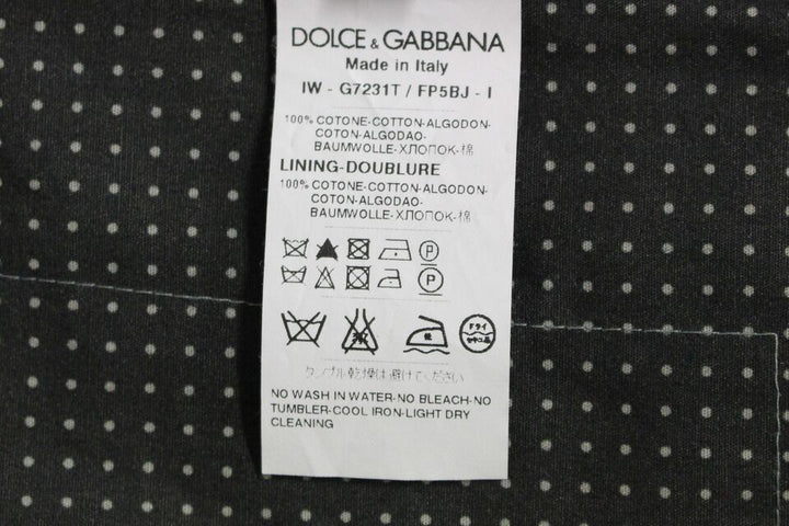 Dolce &amp; Gabbana Sample Sale Dolce &amp; Gabbana Gray Polka Dot Dress Vest Gilet Weste - | Designer outlet
