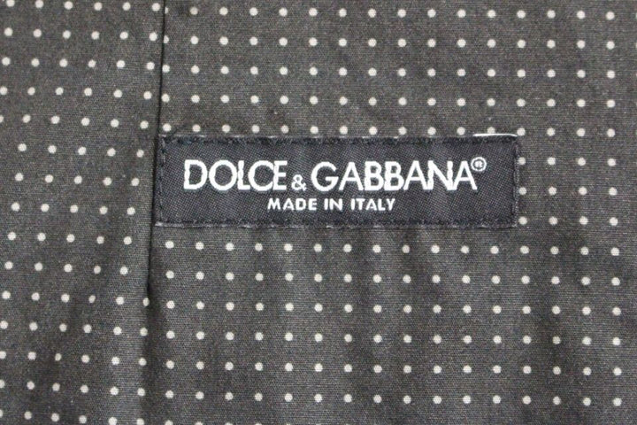 Dolce &amp; Gabbana Sample Sale Dolce &amp; Gabbana Gray Polka Dot Dress Vest Gilet Weste - | Designer outlet