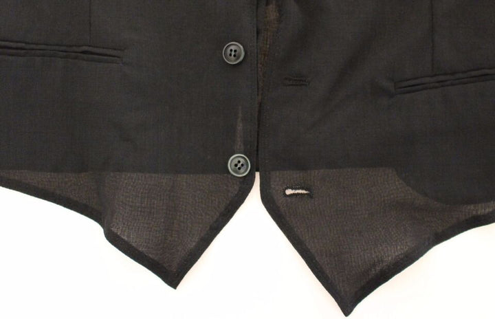 Dolce & Gabbana Black Wool Formal Dress Vest Gilet Jacket by Dolce & Gabbana outlet now on sale
