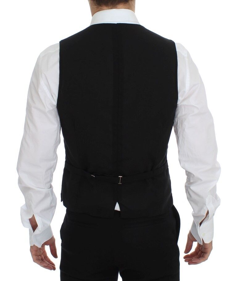 Dolce & Gabbana Black Wool Formal Dress Vest Gilet Jacket by Dolce & Gabbana outlet now on sale