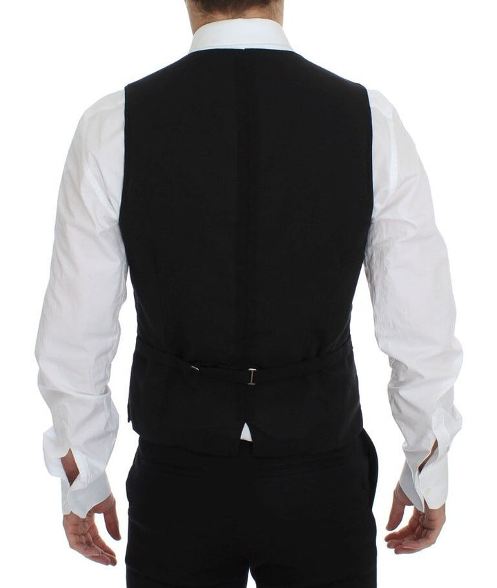 Dolce & Gabbana Black Wool Formal Dress Vest Gilet Jacket by Dolce & Gabbana outlet now on sale